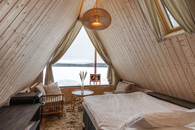 Näkymä Tykkimäki Resortin Glambing Laawusta. Eveliina Mustonen